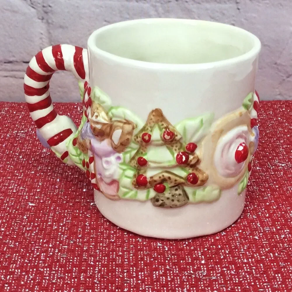 Vintage 1993 Ceramic Christmas Coffee Mug 4 Santa With Love